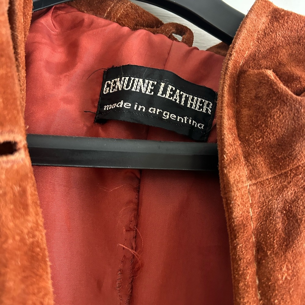 Vintage Suede Coat W/ Hood - Picture 8 of 10